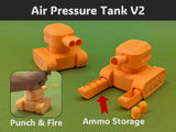 3D printed pressure tank V2 tank shooting toy
