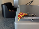 3D Printed Movable pizza slice keychain stress-relieving toy Cute and interesting little gifts