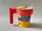 3D-printed handle of instant noodle cup with fork slot Practical, convenient and heat-resistant(excluding instant noodles and forks)