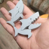 3D printed shark bag clip Cute and practical clips in multiple colors Movable joint