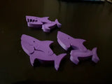 3D printed shark bag clip Cute and practical clips in multiple colors Movable joint