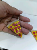 3D Printed Movable pizza slice keychain stress-relieving toy Cute and interesting little gifts