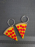 3D Printed Movable pizza slice keychain stress-relieving toy Cute and interesting little gifts