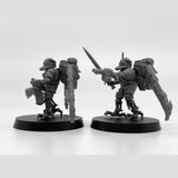 28mm Scale Scavenger Operators Resin Model Kit Minitaure Resin Doll Tabletop War Gaming Unpainted Soldier Figures Model Toys