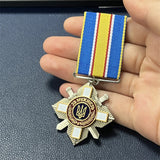 Classic Ukrainian Order of Courage Medal High Quality Metal Medal Souvenir Collection Exquisite Badges DIY Clothing Accessories