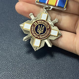 Classic Ukrainian Order of Courage Medal High Quality Metal Medal Souvenir Collection Exquisite Badges DIY Clothing Accessories