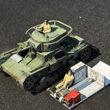 1/72 1/100 Scale Painted WWII Soviet T-26 Light Tank Miniature Model with Interior  Figure