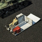 1/72 1/100 Scale Painted WWII Soviet T-26 Light Tank Miniature Model with Interior  Figure