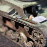 1/72 1/100 Scale Painted WWII Soviet T-26 Light Tank Miniature Model with Interior  Figure