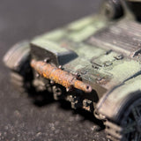 1/72 1/100 Scale Painted WWII Soviet T-26 Light Tank Miniature Model with Interior  Figure