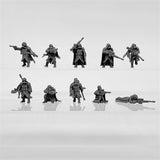 28mm GRIM GUARD MARKSMEN Resin Model Kit Miniature Tabletop War Gaming 10 Soldiers Unpainted Minitary Diorama Figurines for RPG