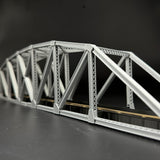 1/87 HO Scale 145 ft Steel Arched Truss Bridge Diorama Miniature kit DIY-Unassembled Architectural for Model Train Layout，Home Decoration Holiday Gifts