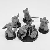 28mm GRIM GUARD DELTA SQUAD Resin Model Kit Miniature Tabletop War Gaming 5 Soldiers Unpainted Diorama Figurines for RPG