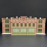 1/87 HO Scale Fire station Diorama Miniature kit DIY-Unassembled Architectural for Model Train Layout，Home Decoration Holiday Gifts