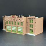 1/87 HO Scale Fire station Diorama Miniature kit DIY-Unassembled Architectural for Model Train Layout，Home Decoration Holiday Gifts