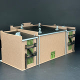 1/87 HO Scale Fire station Diorama Miniature kit DIY-Unassembled Architectural for Model Train Layout，Home Decoration Holiday Gifts