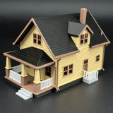 1/87 HO Scale The Dayton former residence Diorama Miniature kit DIY-Unassembled Architectural for Model Train Layout，Home Decoration Holiday Gifts