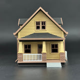 1/87 HO Scale The Dayton former residence Diorama Miniature kit DIY-Unassembled Architectural for Model Train Layout，Home Decoration Holiday Gifts