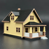 1/87 HO Scale The Dayton former residence Diorama Miniature kit DIY-Unassembled Architectural for Model Train Layout，Home Decoration Holiday Gifts