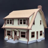 1/87 HO Scale The Puritan Home Diorama Miniature kit DIY-Unassembled Architectural for Model Train Layout，Home Decoration Holiday Gifts