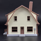 1/87 HO Scale The Puritan Home Diorama Miniature kit DIY-Unassembled Architectural for Model Train Layout，Home Decoration Holiday Gifts