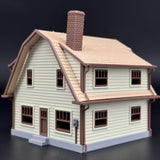 1/87 HO Scale The Puritan Home Diorama Miniature kit DIY-Unassembled Architectural for Model Train Layout，Home Decoration Holiday Gifts