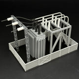 1/87 HO Scale Transformer Station Diorama Miniature kit DIY-Unassembled Architectural for Model Train Layout，Home Decoration Holiday Gifts