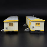 1/87 HO Scale Office Trailer Diorama Miniature kit DIY-Unassembled Architectural for Model Train Layout，Home Decoration Holiday Gifts