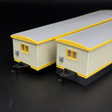 1/87 HO Scale Office Trailer Diorama Miniature kit DIY-Unassembled Architectural for Model Train Layout，Home Decoration Holiday Gifts