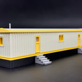 1/87 HO Scale Office Trailer Diorama Miniature kit DIY-Unassembled Architectural for Model Train Layout，Home Decoration Holiday Gifts