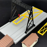 1/87 HO Scale Container and Truck Loading Facility Diorama Miniature kit DIY-Unassembled Architectural for Model Train Layout，Home Decoration Holiday Gifts