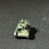 1/144 Scale Painted WWII Soviet T-26 Light Tank Miniature Model with Interior Figure