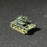 1/144 Scale Painted WWII Soviet T-26 Light Tank Miniature Model with Interior Figure