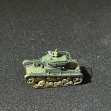 1/144 Scale Painted WWII Soviet T-26 Light Tank Miniature Model with Interior Figure