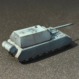1/144 Scale German Painted Panzer VIII Maus Heavy Tank Military Diorama Resin Model with Accessories  Miniature Vehicle Tabletop Wargaming