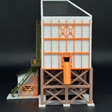 1/87 HO Scale Two Sided Coaling Tower Diorama Miniature kit DIY-Unassembled Architectural for Model Train Layout，Home Decoration Holiday Gifts