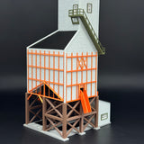 1/87 HO Scale Two Sided Coaling Tower Diorama Miniature kit DIY-Unassembled Architectural for Model Train Layout，Home Decoration Holiday Gifts