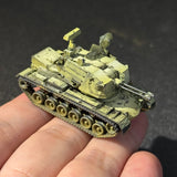 1/144  Scale  Painted  US M247 Sergeant York SPAAG Anti-Aircraft Tank Resin Miniature Model Weathered for Wargaming Tabletop Diorama Accessory