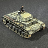 Painted 1/72 1/100 Scale German Panzer III Ausf. F Resin Model Tank Miniature with Commander Figure