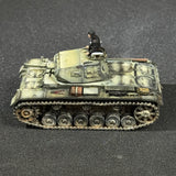 Painted 1/72 1/100 Scale German Panzer III Ausf. F Resin Model Tank Miniature with Commander Figure