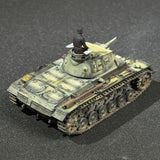 Painted 1/72 1/100 Scale German Panzer III Ausf. F Resin Model Tank Miniature with Commander Figure