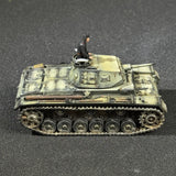 Painted 1/72 1/100 Scale German Panzer III Ausf. F Resin Model Tank Miniature with Commander Figure