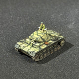 Painted 1/144 Scale German Panzer III Ausf. F Resin Model Tank Miniature with Commander Figure
