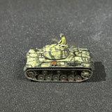 Painted 1/144 Scale German Panzer III Ausf. F Resin Model Tank Miniature with Commander Figure