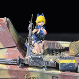 1/35 Scale painted WT Star-Spangled Banner Tactical Anime Girl Kate Tank War Car Accessories Miniature Scene Doll Model