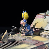 1/35 Scale painted WT Star-Spangled Banner Tactical Anime Girl Kate Tank War Car Accessories Miniature Scene Doll Model