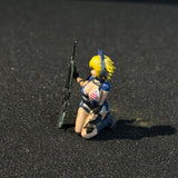 1/35 Scale painted WT Star-Spangled Banner Tactical Anime Girl Kate Tank War Car Accessories Miniature Scene Doll Model