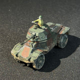 Painted 1/72 1/100 Scale WWII French Panhard 178 Armored Recon Vehicle Miniature Model with Commander Figure