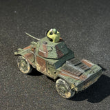 Painted 1/72 1/100 Scale WWII French Panhard 178 Armored Recon Vehicle Miniature Model with Commander Figure