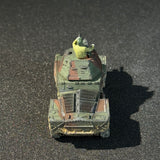 Painted 1/72 1/100 Scale WWII French Panhard 178 Armored Recon Vehicle Miniature Model with Commander Figure